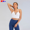 Sexy Hollow White Bra And Royal Blue Leggings Workout Clothing Companies