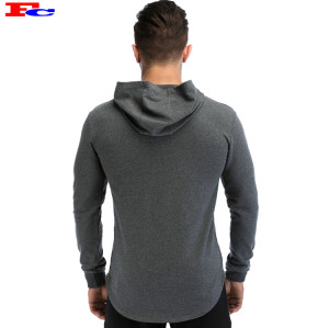 Buy Hoodies In Bulk Dark Gray Curved Hem Sweatshirts