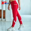 Red And White Cleverly Spliced Private Label Leggings Wholesale