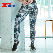 Pantalon de palmier imprimé à la mode Leggings imprimés en gros