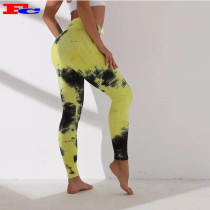 Nouveau style élégant Leggings souples opaques Tie Dye Pantalons de yoga pour femmes en gros