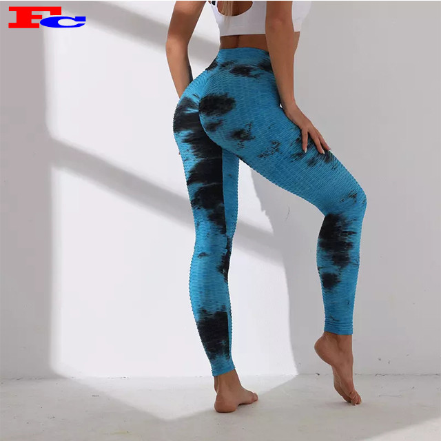 Stylish New Style Opaque Soft Leggings Tie Dye Womens Yoga Pants Wholesale