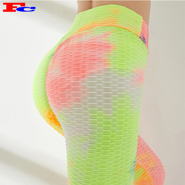 Women's High Waist Tie Dye Coloured Fitness Leggings Manufacturer