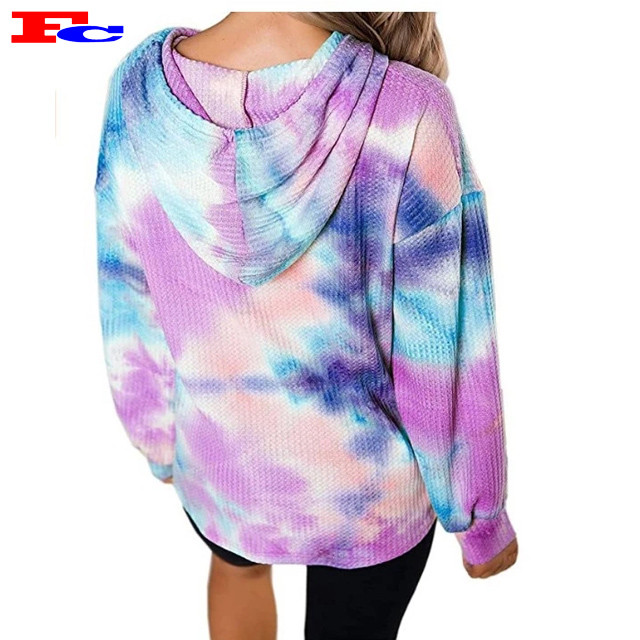 Wholesale Hoodies In bulk Long Sleeved Street Tie Dye Hoodie