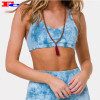 Fitness Clothing Private Label High Waist Tie Dye 2 Piece Ladies Fitness Clothes