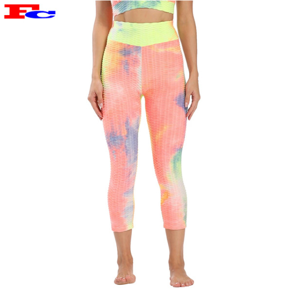 Oem High Waist Ink Tie Dye Printed Leggings Manufacturers