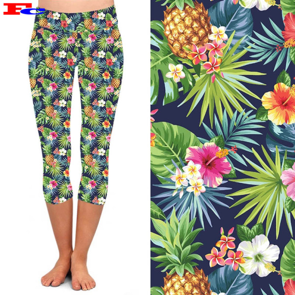 Fashionable And Beautiful Slim Seven Points Printed Leggings Manufacturers