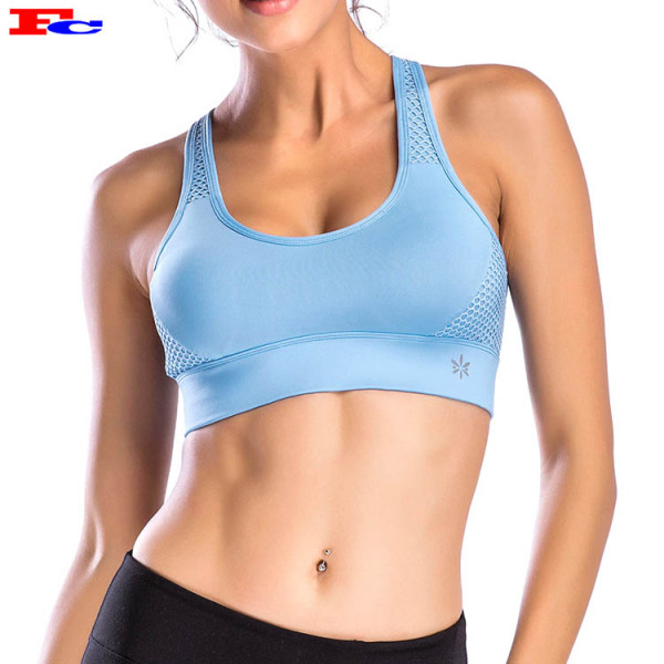 Two-Tone Adjustable Mesh Sports Bras Sold In Bulk