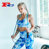 Blue And White Gorgeous Tie-Dye Print Trendy Sports Bras