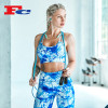 Blue And White Gorgeous Tie-Dye Print Trendy Sports Bras