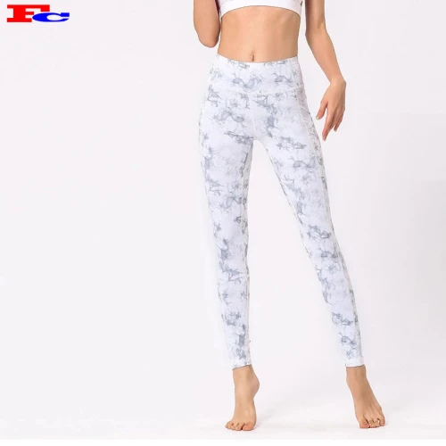 Trendy neueste benutzerdefinierte Design Yoga Hosen Tie Dye für Frauen gedruckt