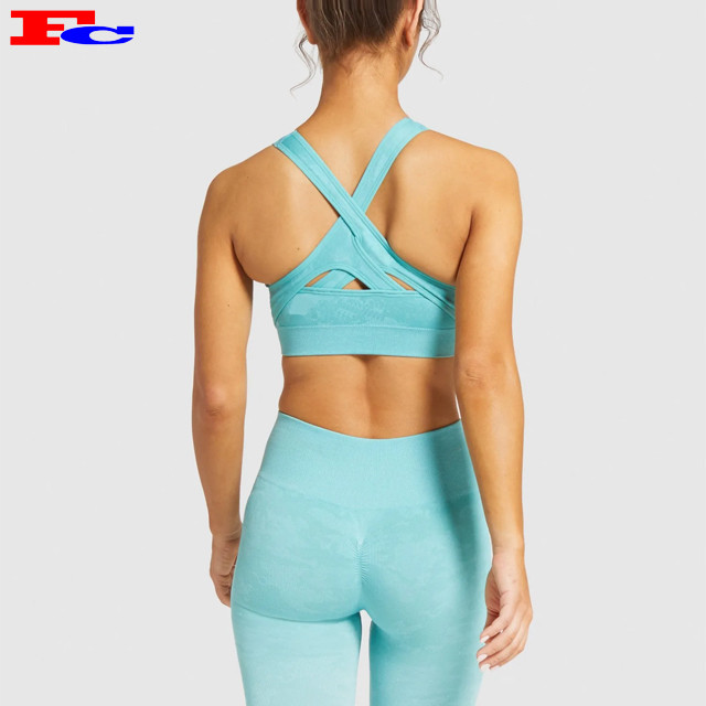 High Stretchy Workout Ribbed Seamless Bra Manufacturer