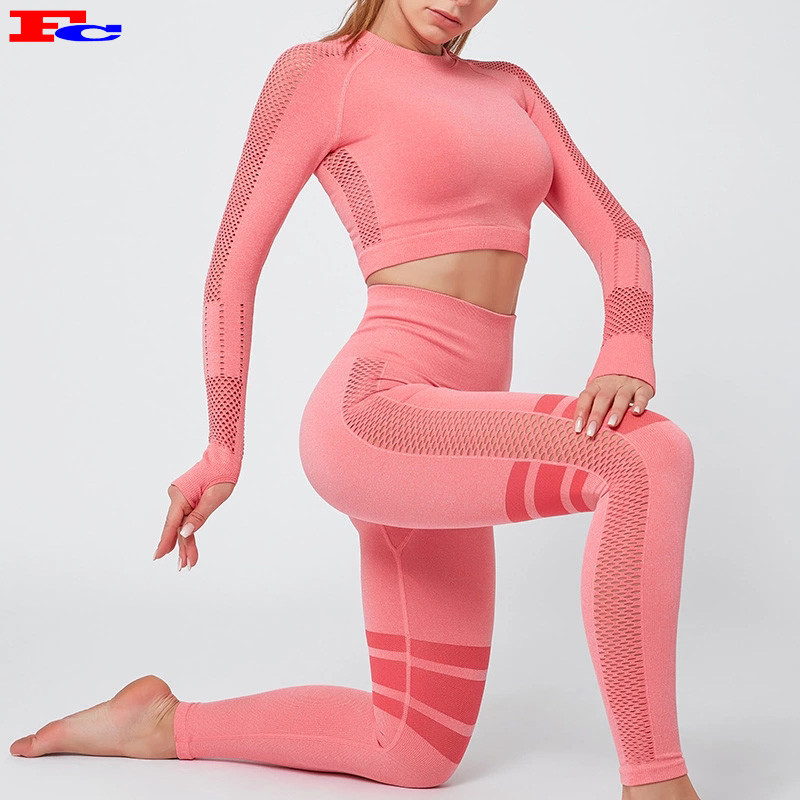 Custom Activewear Two-Piece Seamless Mesh Plate