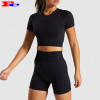 New Trendy Women Seamless Fitness Tank Top Workout Shorts Athletic Apparel Wholesale