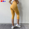 Private Label Fitness Leggings Women 3/4 Length Seamless Capri Yoga Pants Supplier