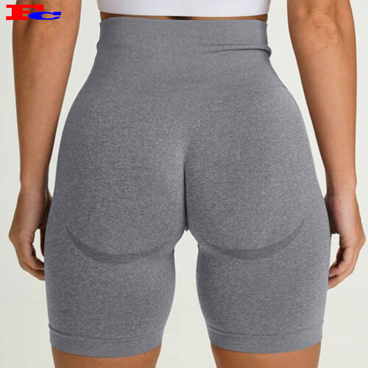 Short de yoga taille haute avec logo personnalisé Short athlétique en vrac