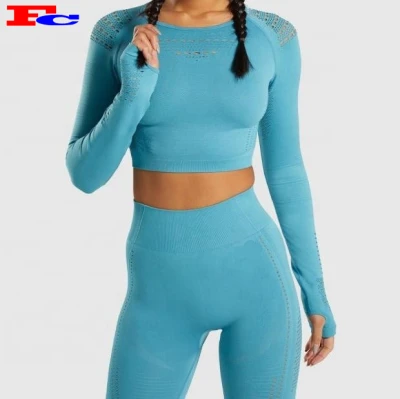 Fengcai Femmes Respirant Sans Couture Crop Tank Top Réservoirs D'entraînement En Gros