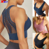 Hot Women Mesh Hollow Out Breathable Seamless Sexy Sportsbra