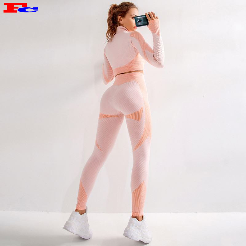 New Women Gymwear Set Lady Seamless Fitness Vêtements en gros