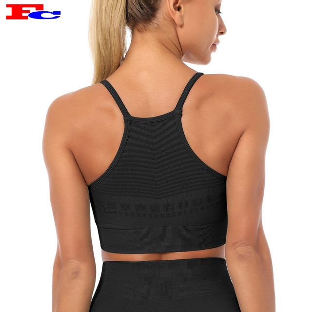 Customizable Sports Bras Women High Stretchy Hollow Seamless Y Back Strappy