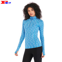Fengcai Custom Dry Fit Space Dye Half Zip Gym Jacket Vêtements de sport en gros