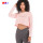 Frauen rosa Langarmhemden Private Label Kleidung Großhandel