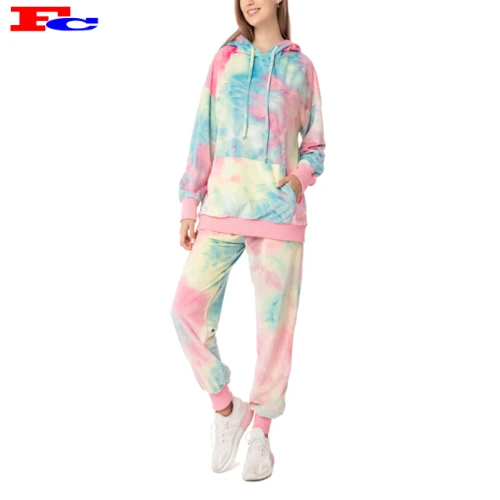 Neue Hot Tie Dye 2-teilige Workout-Sets für Privatkleidung