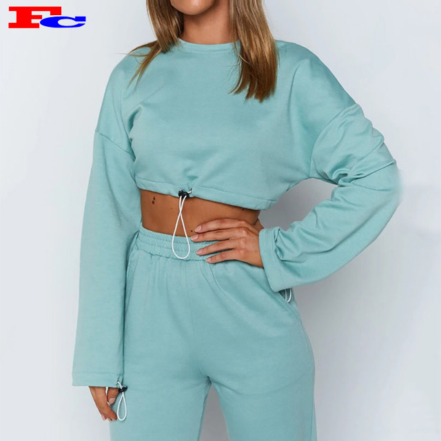 Set di felpe streetwear con etichetta privata Set di abbigliamento da allenamento per donna