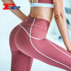 Brick Red And White Bordering Leggings Wholesale