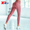 Brick Red And White Bordering Leggings Wholesale