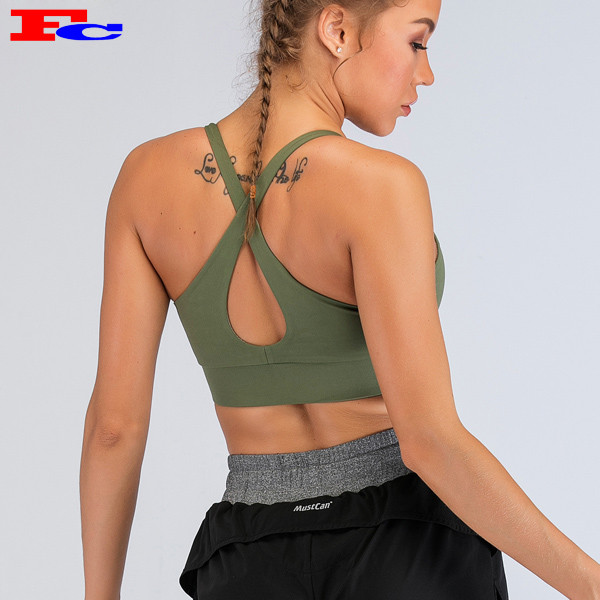 Dongguan Fengcai Own Designer Women Private Label Sexy High Impact Sports Bra Custom