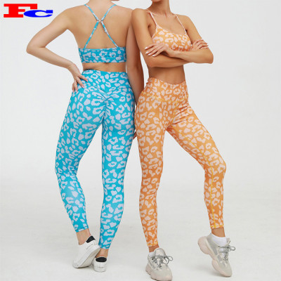Activewear Affordable Women Fitness Leggings Sports Bra Set With OEM Logo