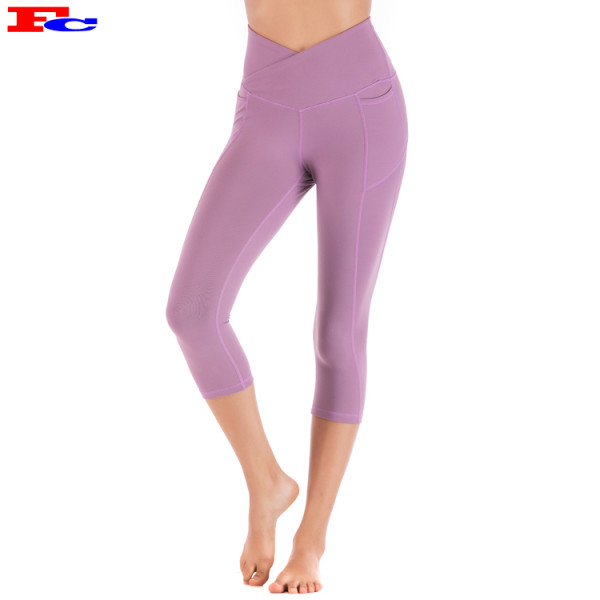 Hip-Lifting Breathable Fitness Cropped Leggings Women Slim Fit Custom Yoga Pants