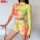 OEM Custom Tie Dye Shorts Set Gym Clothes For Women