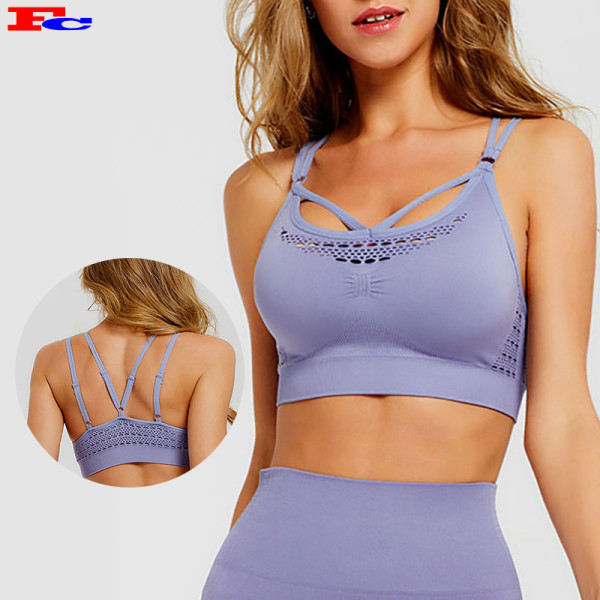 High Quality Sports Bra-Sexy Hollow Thin Shoulder Straps Trendy Wholesale Apparel