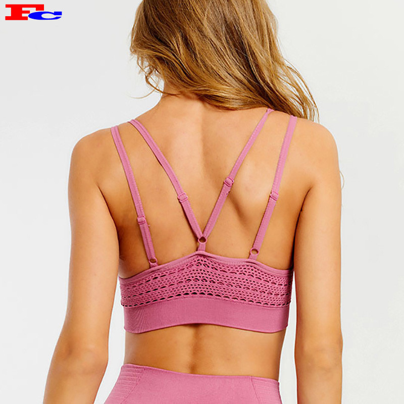 High Quality Sports Bra-Sexy Hollow Thin Shoulder Straps Trendy Wholesale Apparel