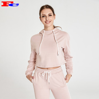 Custom Pink Ladies Fashion High Quality Blank Hoodies Factory Manufacturer