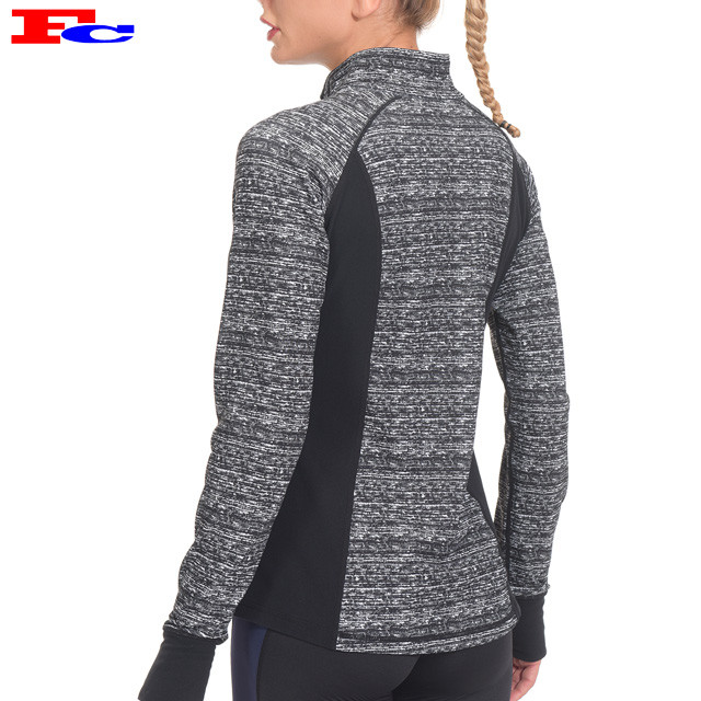 Custom Tracket Suits Full Zip Women Running Yoga Workout Jacket With Thumb Holes