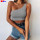 Ladies One Shoulder Sexy High Support Ultra Soft Ribbed Knit Sport Bra Tank