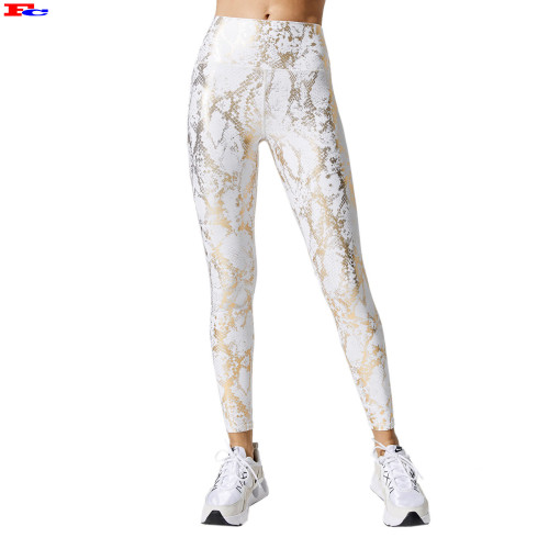 Gold Stamp High Waisted Leggings Dry Fit Anti Cellulite Yoga Pants Manufacturers