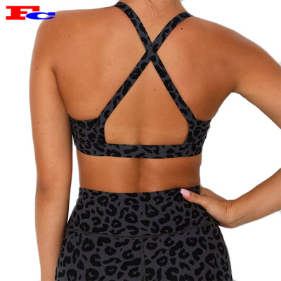 Trendy Women Bicycle Shorts Sports Bra And Leggings Activewear Sets Printing Customization