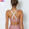 Custom New design Logo On Straps Removable Private Label Women Yoga Sport Bras
