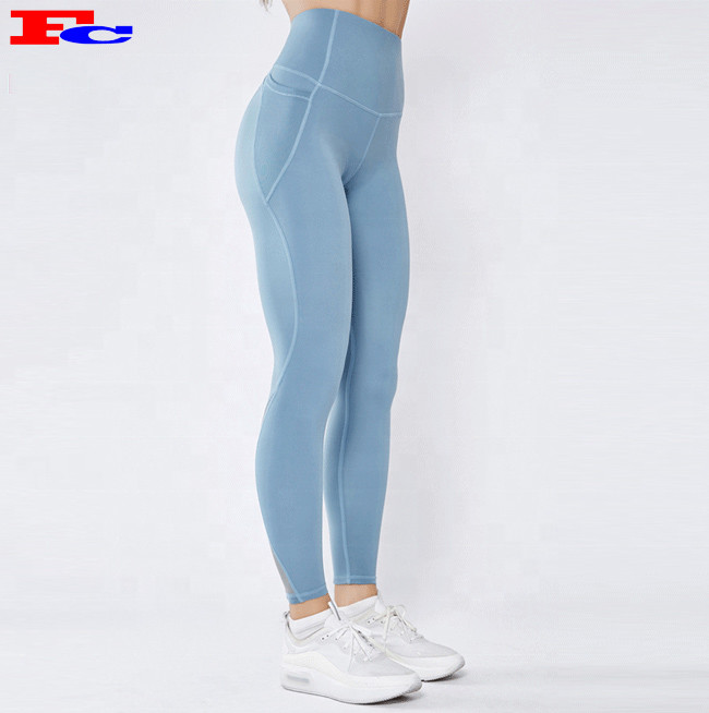 OEM Butt Lifting Yoga Tights 4 Ways Stretches Gym Leggings With Pockets ...