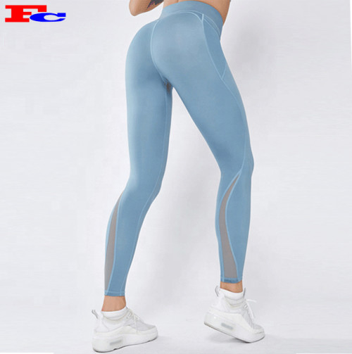 OEM Butt Lifting Yoga Tights 4 Ways Stretches Gym Leggings With Pockets