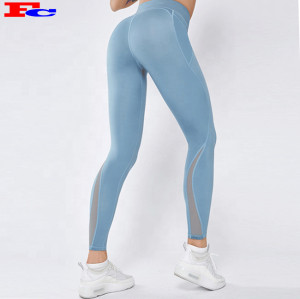 OEM Butt Lifting Yoga Tights 4 Ways Stretches Gym Leggings With Pockets