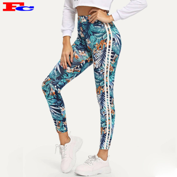 Wholesale Custom Sublimation Print Workout Leggings Fitness Tights Plus Size