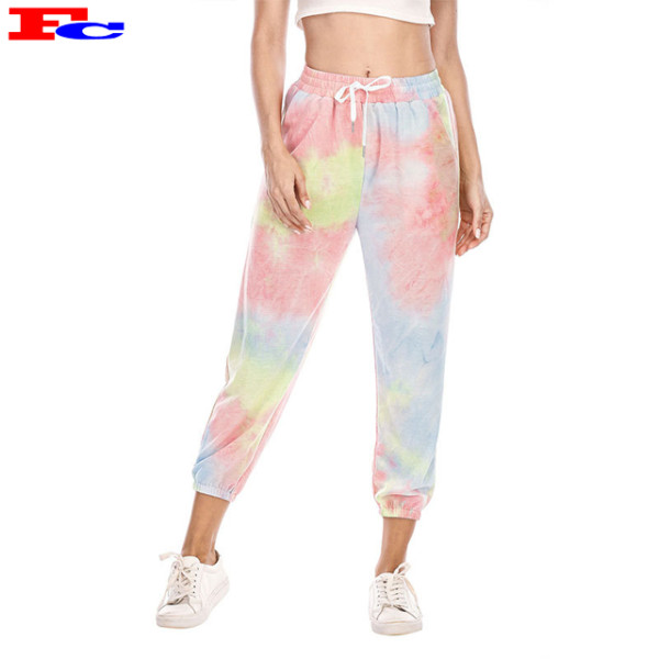 Jogging Hip-Hop Womens Jogger Pants Wholesale Tie Dye Sweatpants