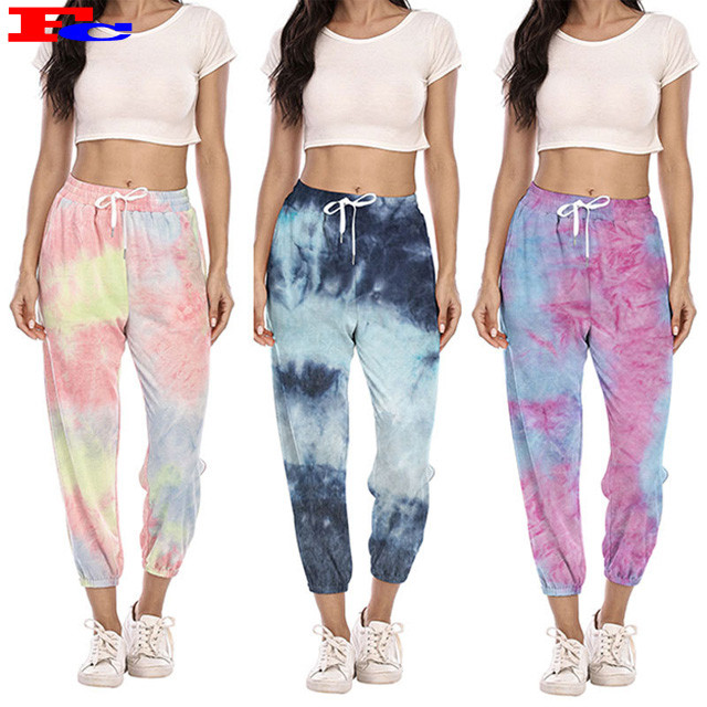 Jogging Hip-Hop Womens Jogger Pants Wholesale Tie Dye Sweatpants