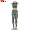 2 Piece Set Women Fitness Wear Snake Prints Private Label Gym Wear