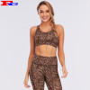 Work Out Apparel Woman Fitness Yoga Set Leopard Sportswear Suppliers